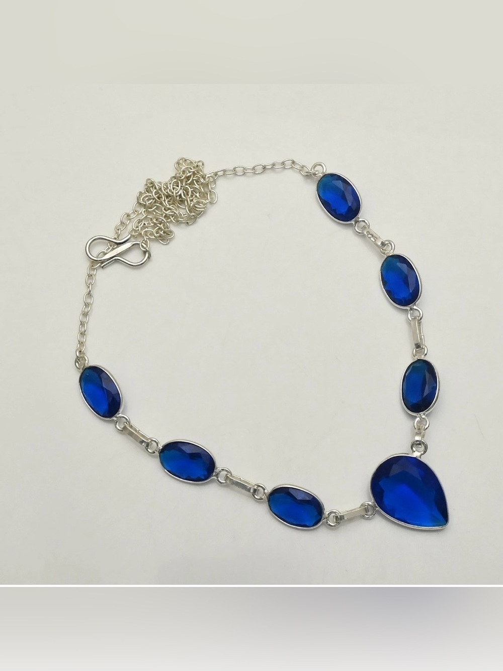 Tanzanite Gemstone Ethnic Artisan Handmade Link Necklace